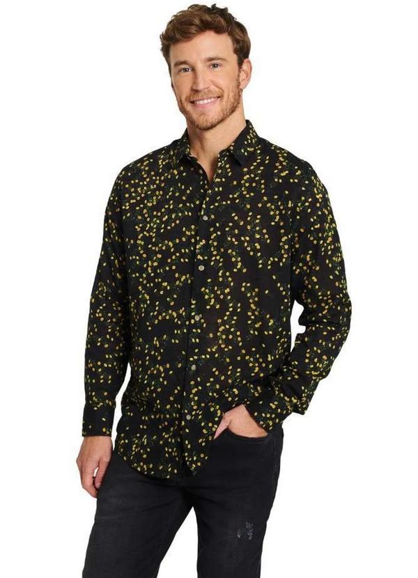Reserva - Camisa Ml Estampada Salvador Reserva Preto