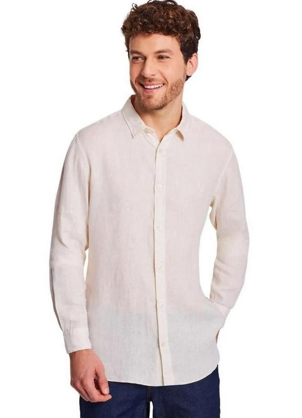 Reserva - Camisa Pf Ml Linho Praia Reserva Off White