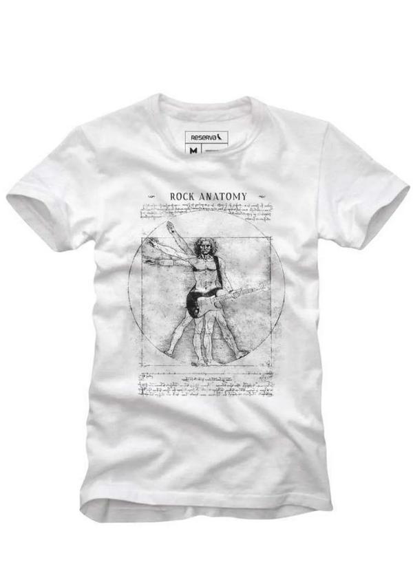 Reserva - Camiseta Algodão Rocky Anatomy Estilo Reserva Branco