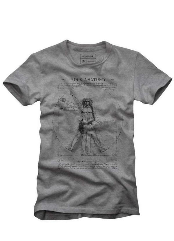 Reserva - Camiseta Algodão Rocky Anatomy Estilo Reserva Cinza Mescla