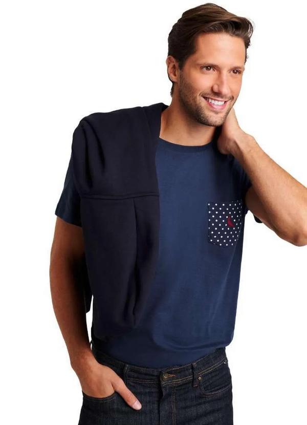 Reserva - Camiseta Bolso Cb Poa Marinho Reserva Marinho