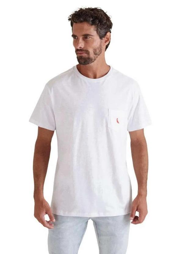 Reserva - Camiseta Br Bolso Br Pica-Pau Bordado Reserva Branco