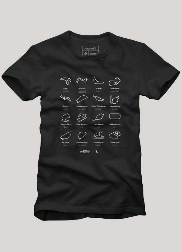 Reserva - Camiseta Cb Circuitos Algodão Estilosa Reserva Preto 2