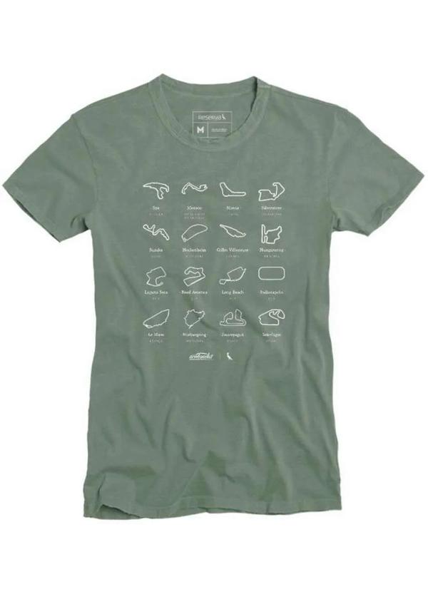 Reserva - Camiseta Cb Circuitos Algodão Estilosa Reserva Verde Stoned