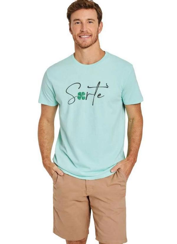 Reserva - Camiseta Estampa Sorte Trevo Reserva Verde Agua