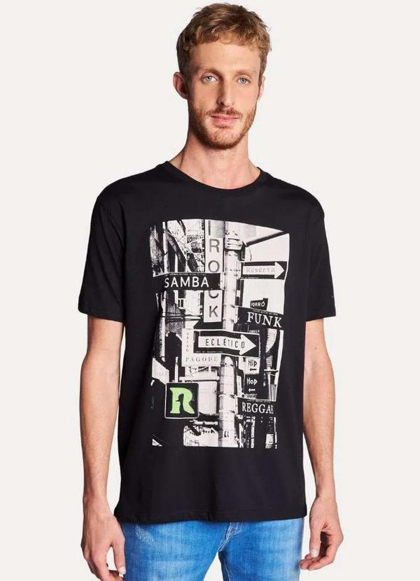Reserva - Camiseta Estampada Eclético Reserva Preto 2