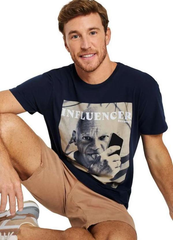 Reserva - Camiseta Estampada Influencer Espanhol Reserva Marinho