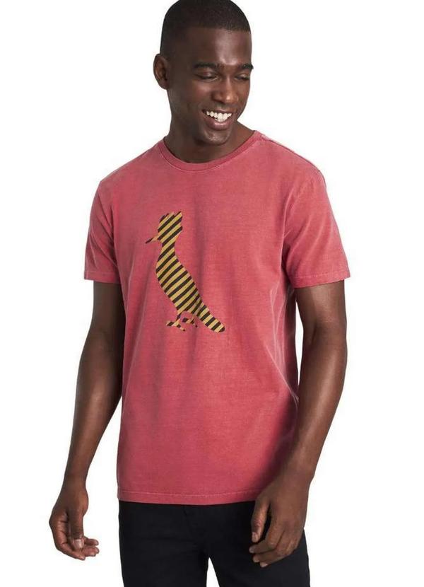 Reserva - Camiseta Estampada Pica Pau Listras Reserva Bordeaux