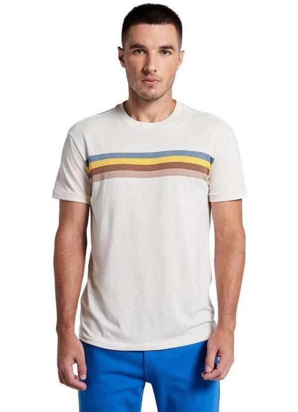 Reserva - Camiseta Malha Linho Listra Local Reserva Azul Claro