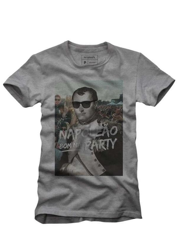 Reserva - Camiseta Napoleão Bom na Party Estilo Reserva Cinza Mescla