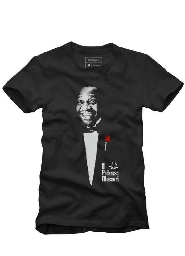 Reserva - Camiseta o Poderoso Mussum Conforto Reserva Preto