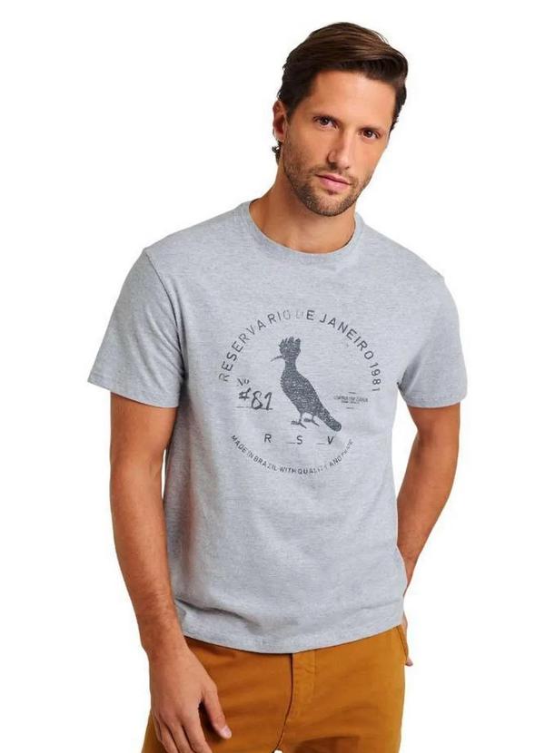 Reserva - Camiseta Sb Algodão Carimbo Gaze Reserva Cinza Mescla