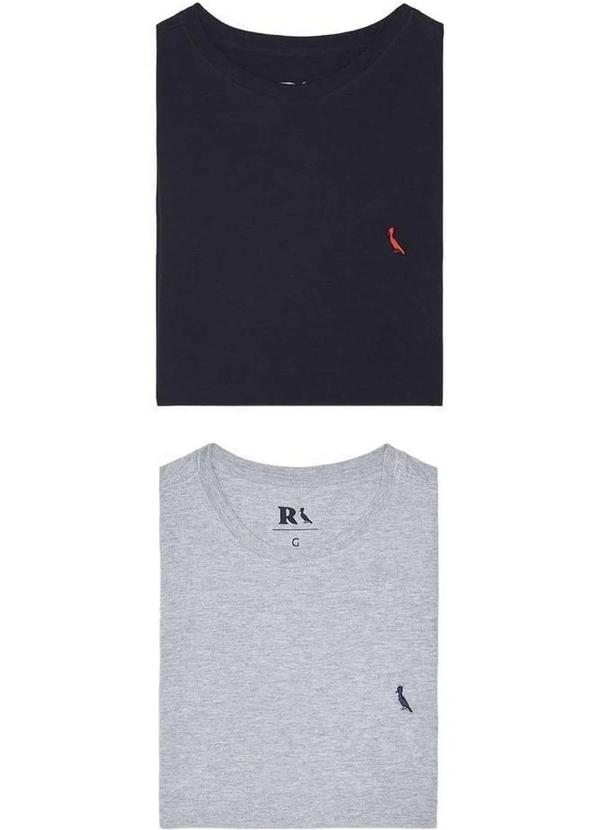 Reserva - Kit 2 Camisetas Básicas Gota e Brasa Pica Pau Reserva Preto/Cinza