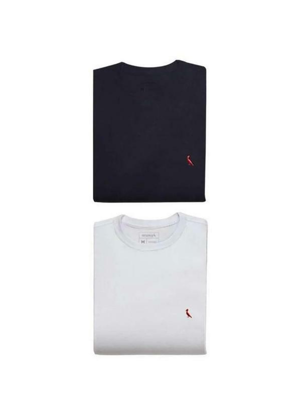 Reserva - Kit 2 Camisetas Brasa Pica-Pau Bordado Reserva Preto/Branco