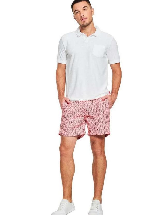 Reserva - Short Arpoador Estampado Labirinto Vlho Reserva Branco