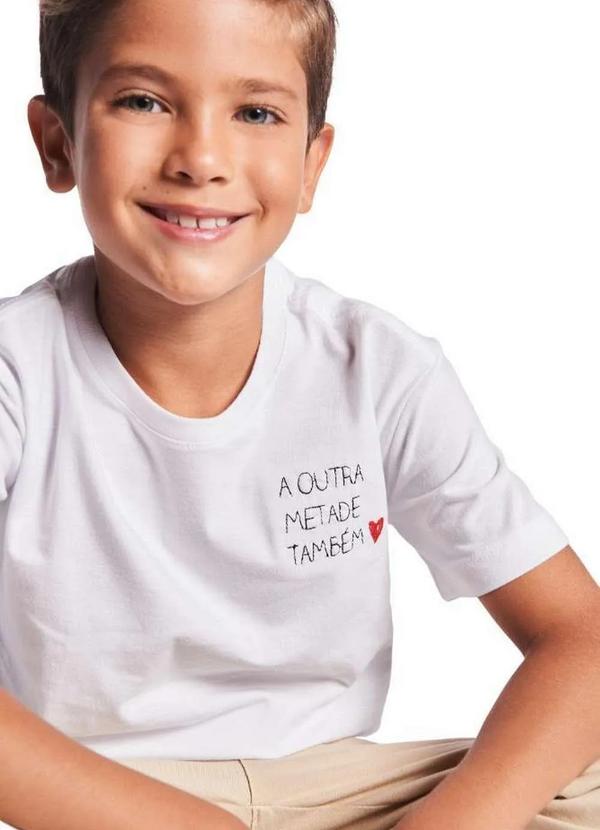 Reserva Mini - Camiseta Bordado a Outra Metade Tam Reserva Mini Branco