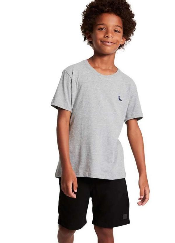 Reserva Mini - Camiseta Gota Pica Pau Bordado Reserva Mini Cinza Mescla