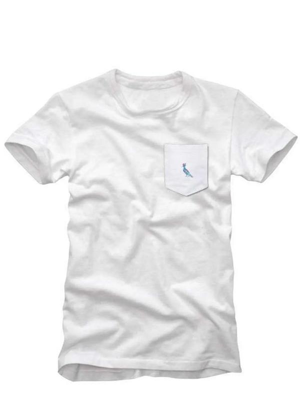 Reserva Mini - Camiseta Infantil Bolso Cb Pica Pau Xadrez Reserva Mini Branco