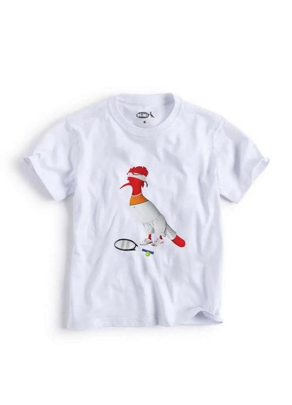 Reserva Mini - Camiseta Infantil Pica Pau Jogador Tenis Reserva Mini Branco