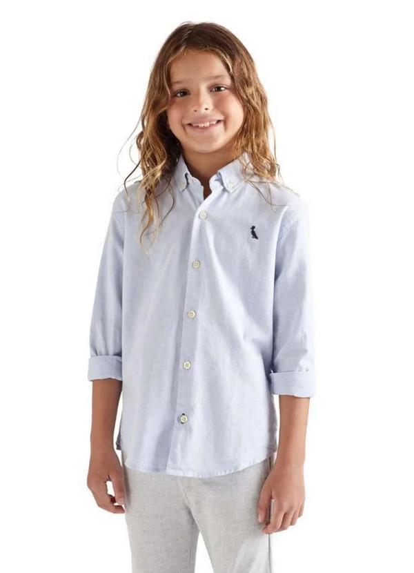 Reserva Mini - Camisa Infantil Cont Ml Oxford Reserva Mini Azul