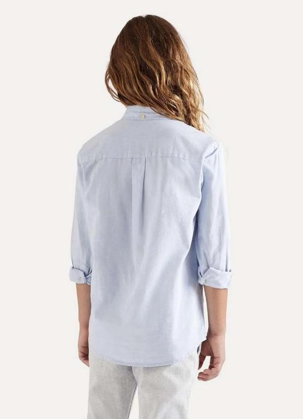Reserva Mini - Camisa Infantil Cont Ml Oxford Reserva Mini Azul 3