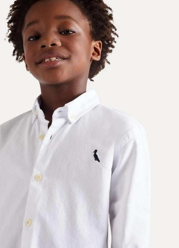Reserva Mini - Camisa Infantil Cont Ml Oxford Reserva Mini Branco 3