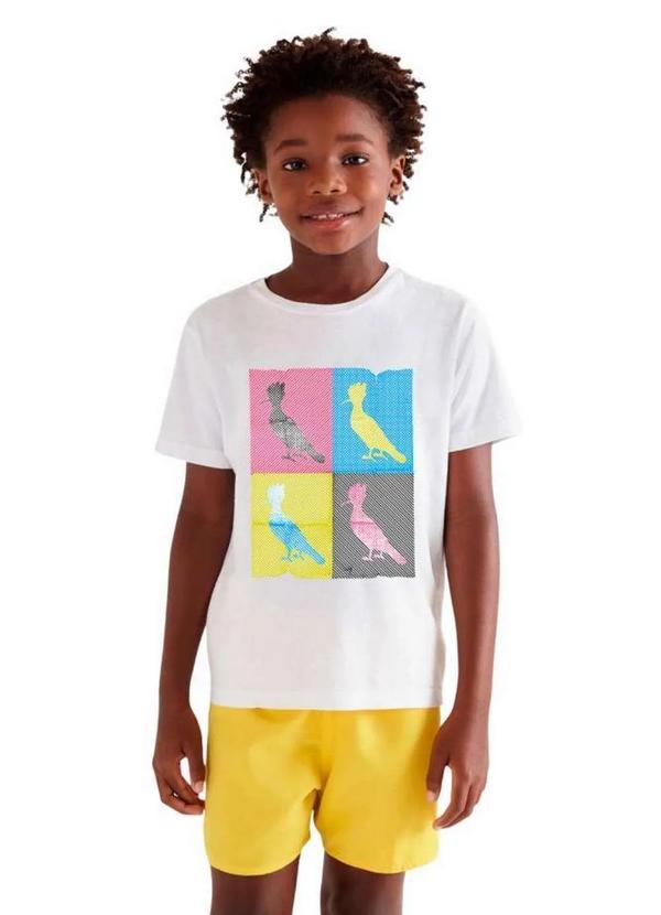 Reserva Mini - Camiseta Est Pica Pau Halftone Reserva Mini Branco