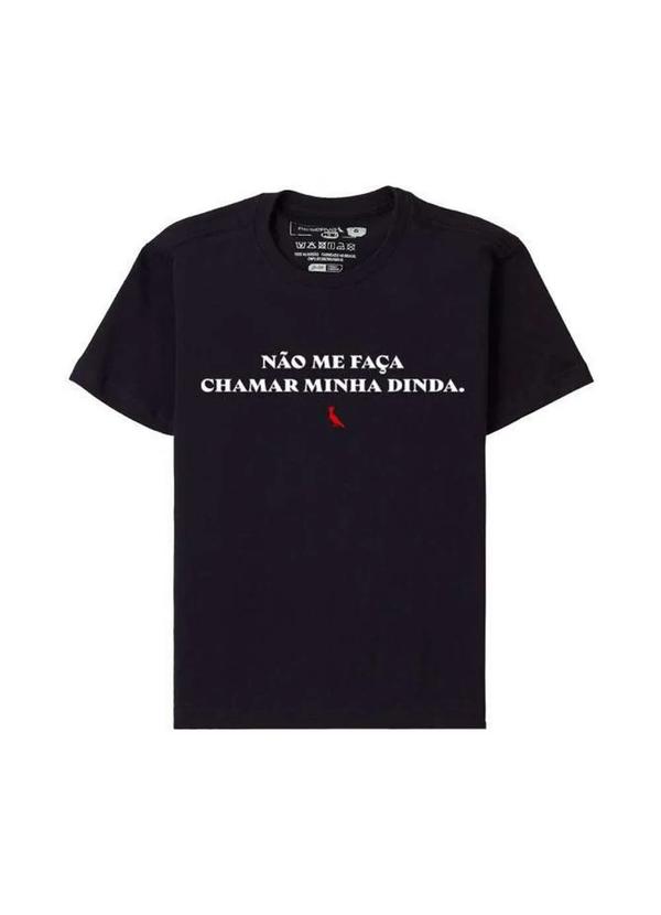 Reserva Mini - Camiseta Estampa Chamar Dinda Reserva Mini Preto