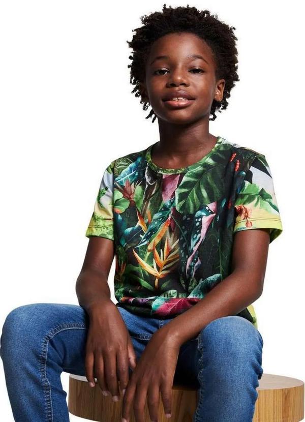 Reserva Mini - Camiseta Fullprint Paraiso Tropical Reserva Mini Verde