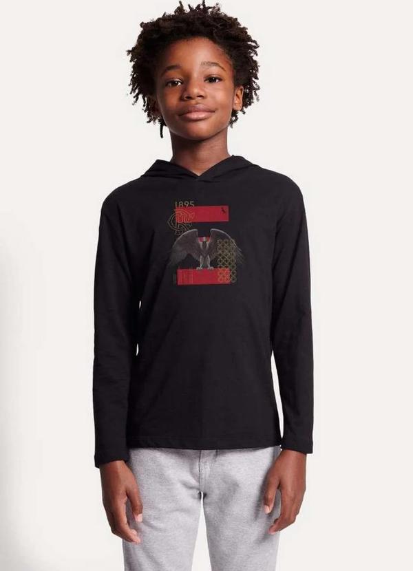 Reserva Mini - Camiseta Hoodie Mini Urubu Reserva Mini Preto