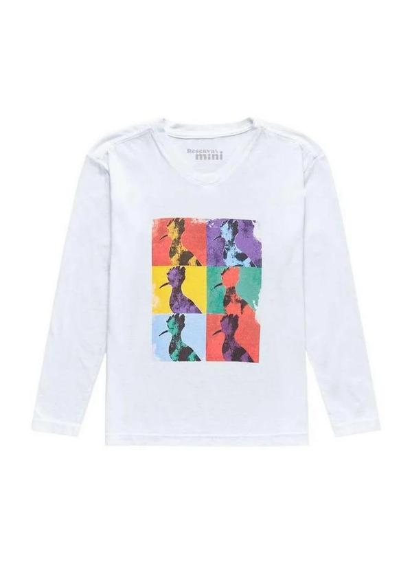 Reserva Mini - Camiseta Ml Pica Pau Andy Art Reserva Mini Branco 1