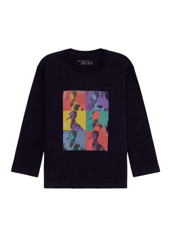 Reserva Mini - Camiseta Ml Pica Pau Andy Art Reserva Mini Preto