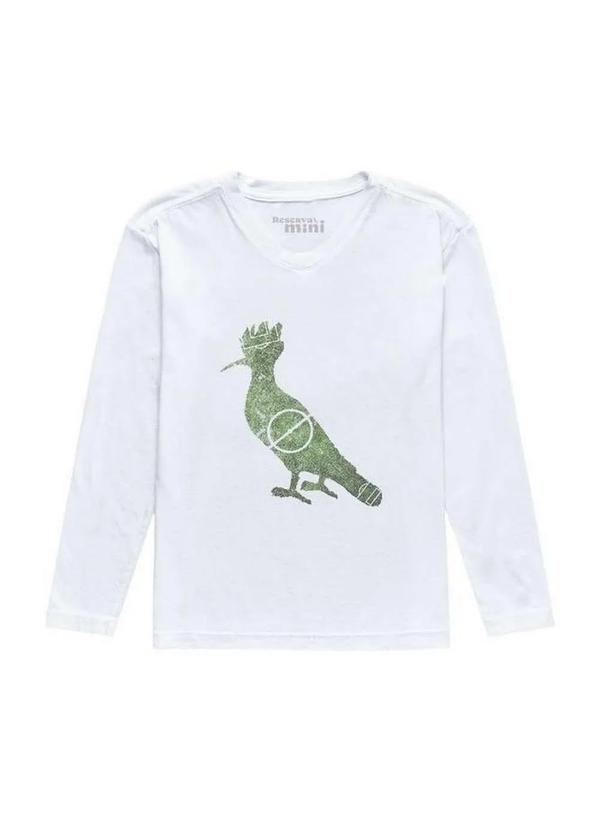 Reserva Mini - Camiseta Ml Pica Pau Futebol Reserva Mini Branco