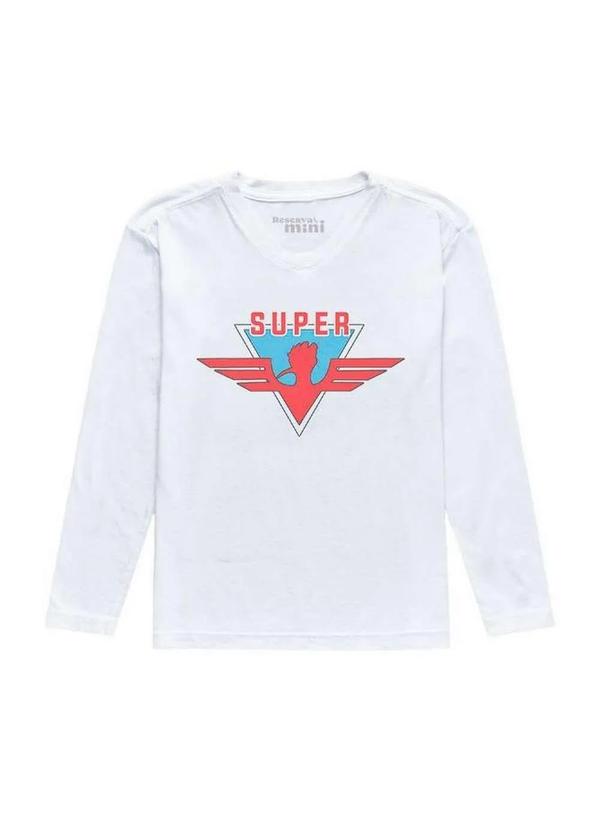 Reserva Mini - Camiseta Ml Super Pica Pau Reserva Mini Branco