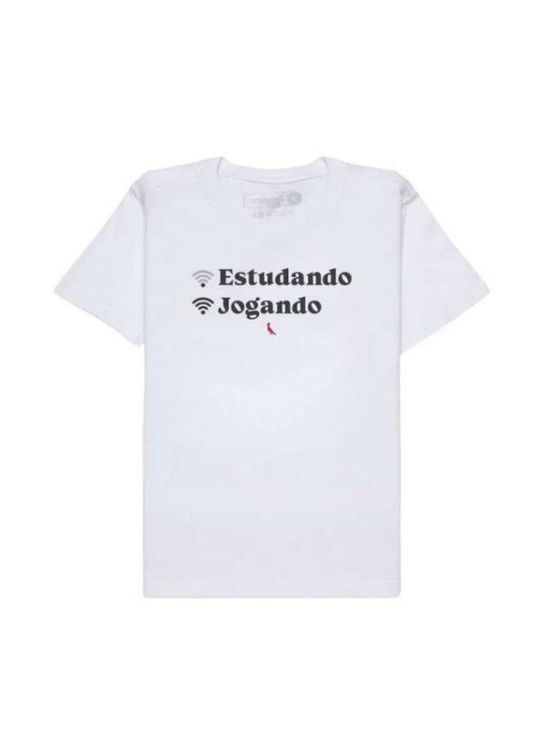 Reserva Mini - Camiseta Off Estudando On Jogando Reserva Mini Branco