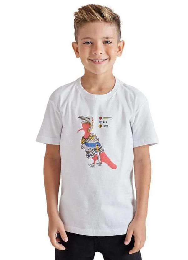 Reserva Mini - Camiseta Pica Pau Vídeo Game Reserva Mini Branco