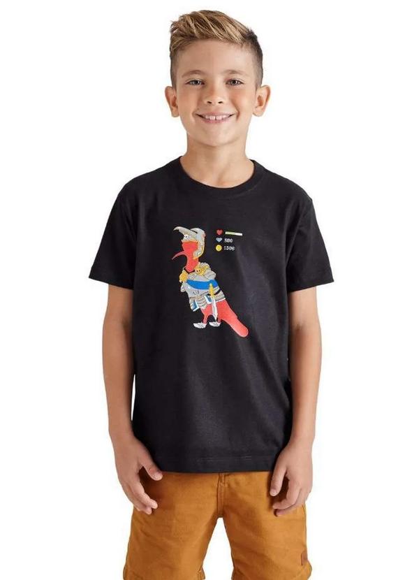 Reserva Mini - Camiseta Pica Pau Vídeo Game Reserva Mini Preto