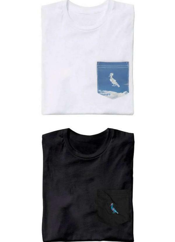 Reserva Mini - Kit 2 Camisetas Bolso Pica Pau Xadrez e Nuvem Reserva Mini Branco/Preto