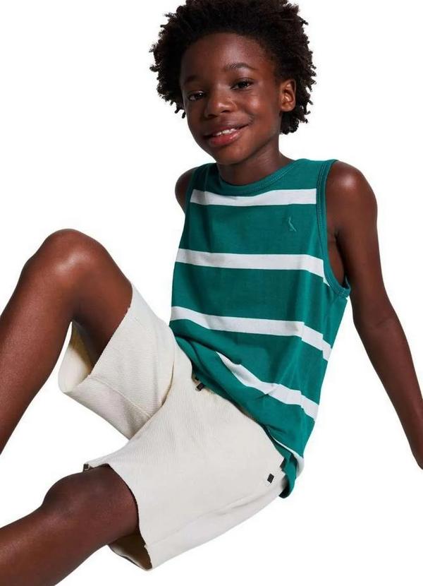 Reserva Mini - Regata Faixa Grossa Pica Pau Reserva Mini Verde Bandeira