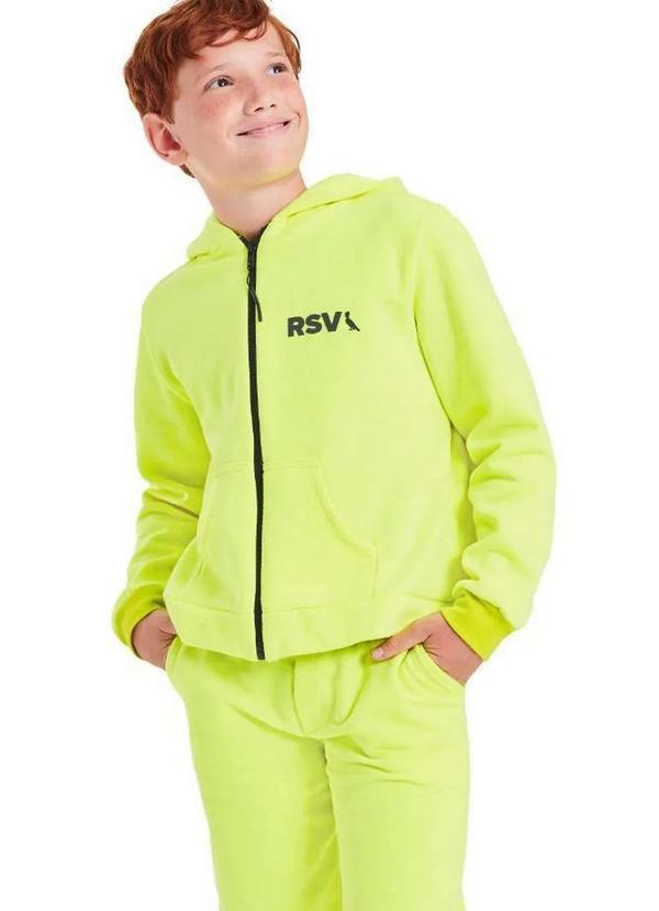 Reserva Mini - Casaco Moletom Zíper Color Reserva Mini Neon