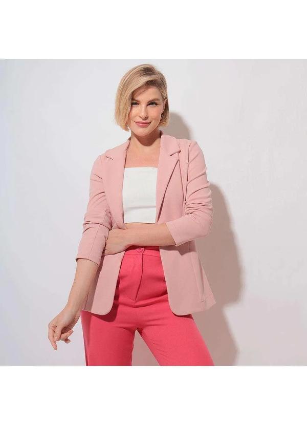 Eight Brand - Blazer Boyfriend Eight Brand Acinturado Feminino Nude Classico