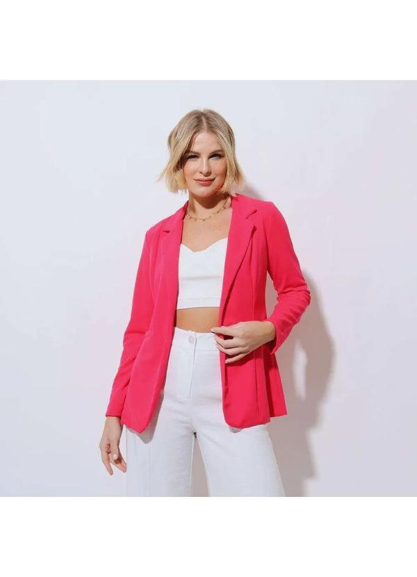 Eight Brand - Blazer Eight Brand Forrado Acinturado Feminino Melancia