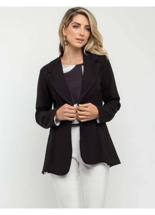 Blazer Eight Brand Forrado Acinturado Feminino Preto - Eight Brand