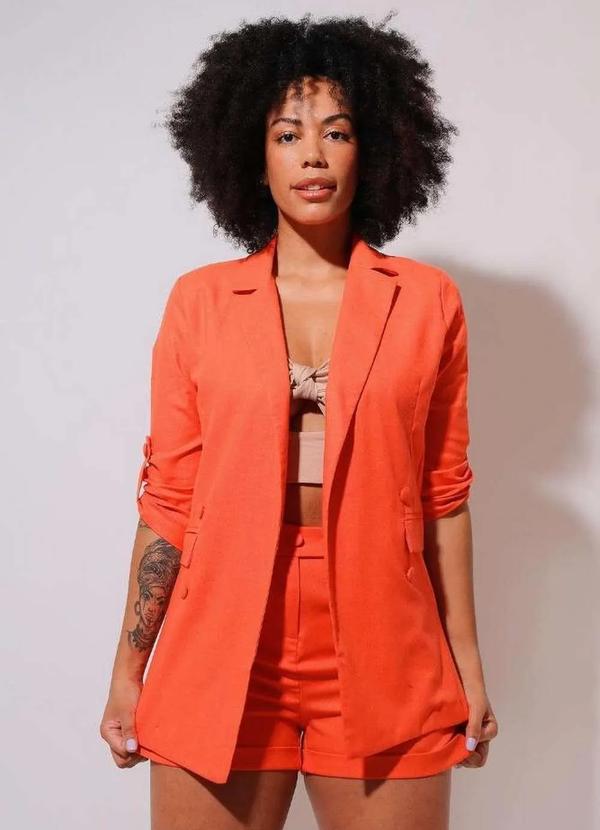 Eight Brand - Blazer Eight Brand Martingale Barbara Feminino Coral