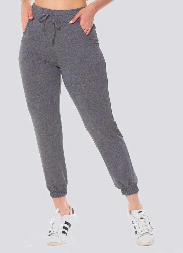 Zipituka - Calca Jogger Feminina Malha Amarracao Zipituka 925 Cinza Cinza