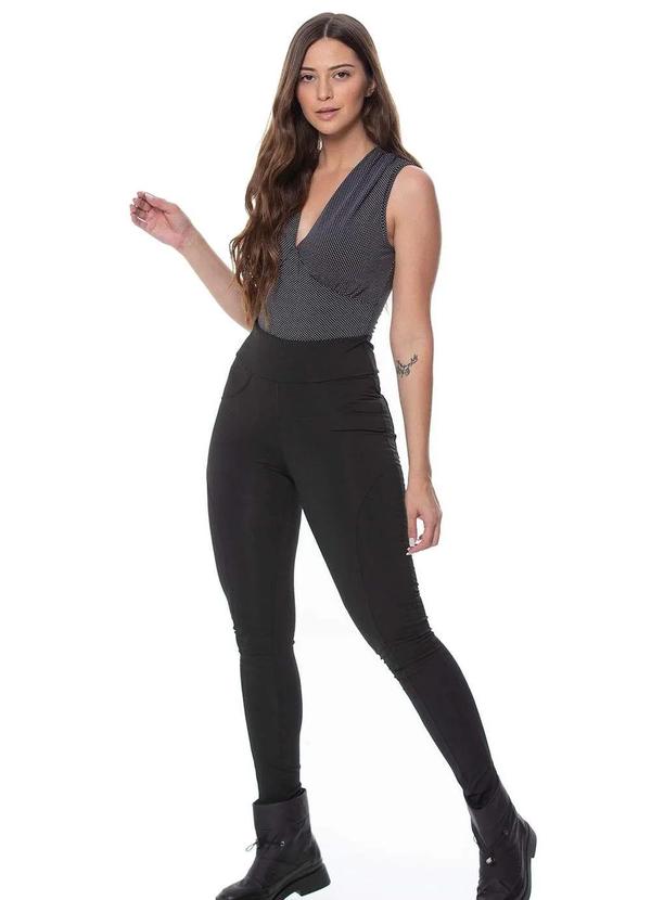 Zipituka - Calca Montaria Recortes Zipituka 501 Preto Preto