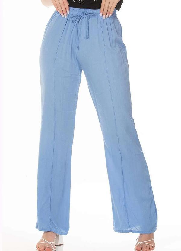 Zipituka - Calca Pantalona Viscose Vinco Zipituka 979 Azul Claro Azul
