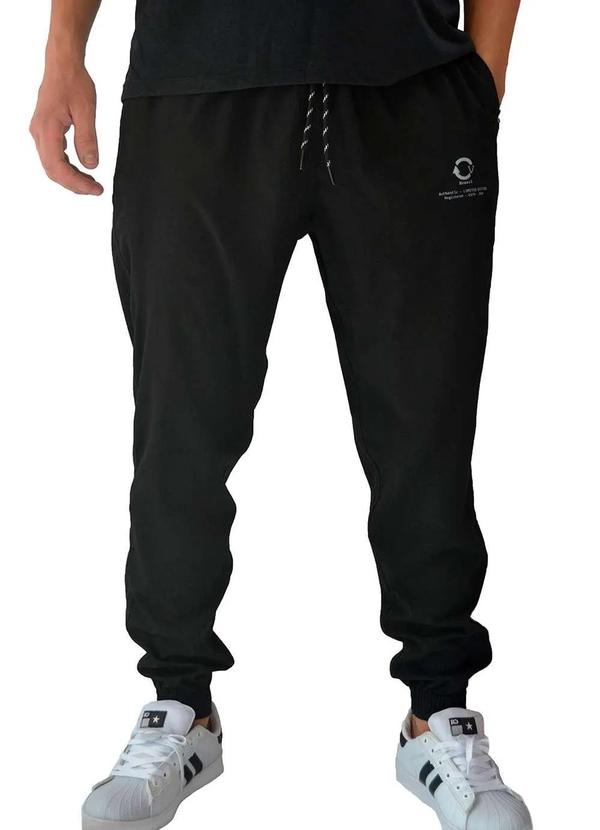 Tno - Calca Masculina Tactel Jogger Esportiva Tno 903 Preto Preto