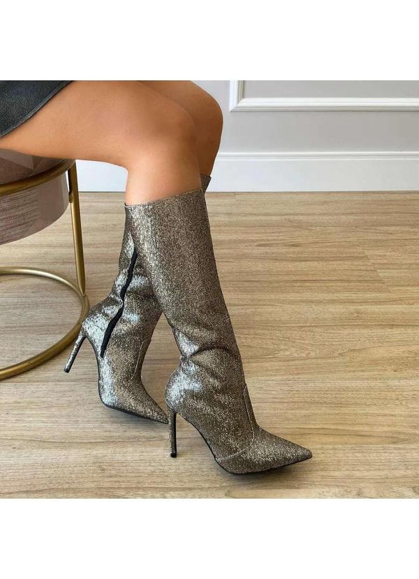 Damannu Shoes - Bota Hazel Brilho Dourado Dourado 3