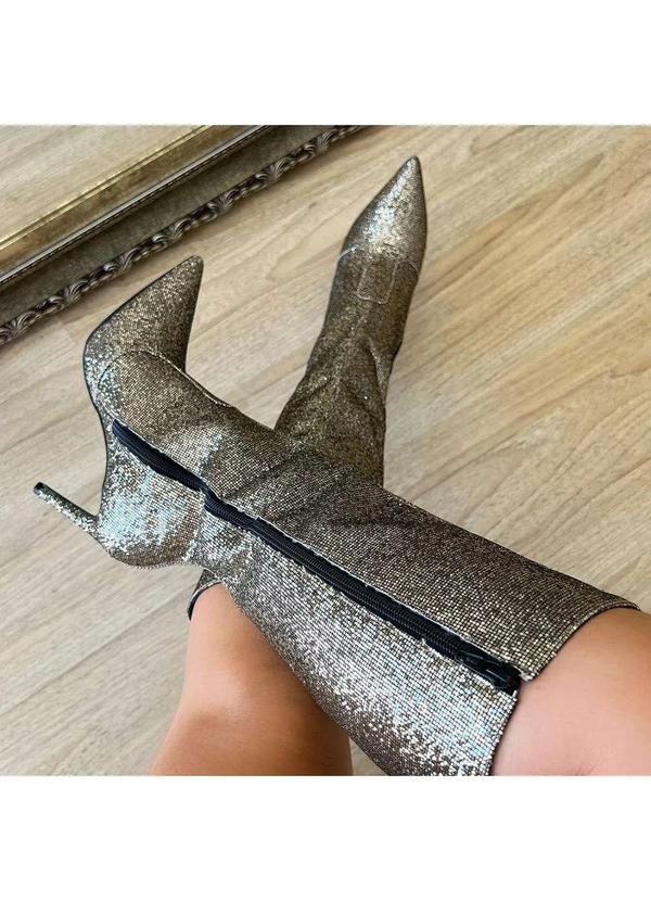 Damannu Shoes - Bota Hazel Brilho Dourado Dourado 5